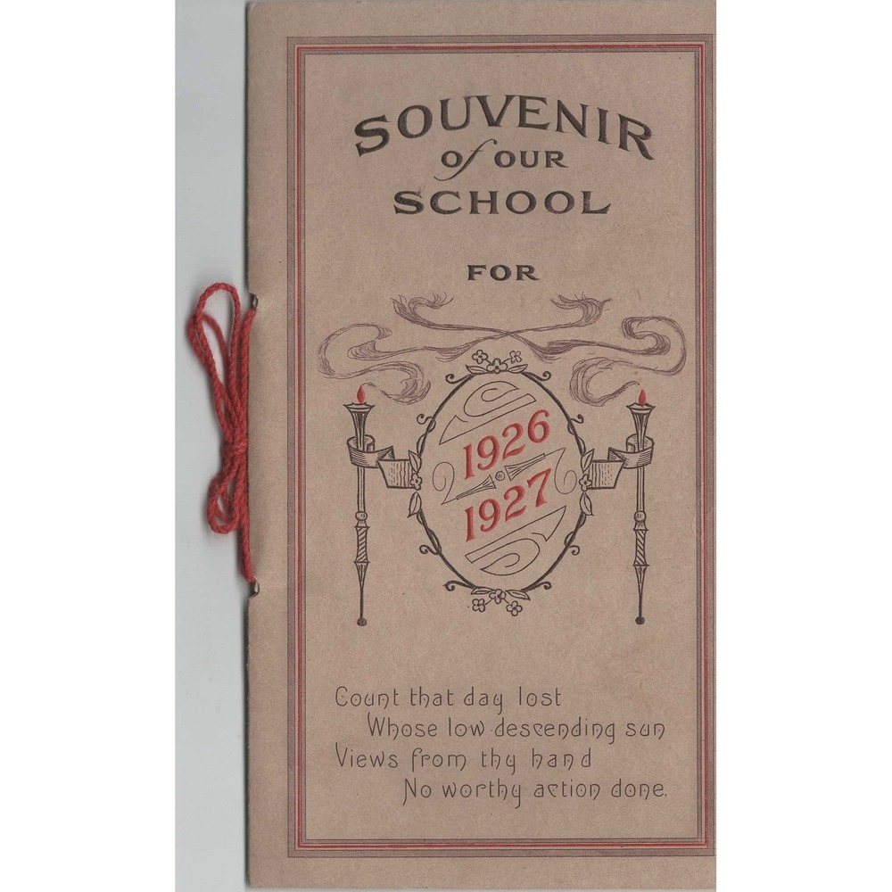 Vintage 1926-1927 Souvenir School Booklet Barron Township Wisconsin - Picture 1 of 3
